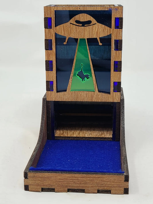 Alien Cow - Dice Tower - Traveler 3.0 by Vulcan Forge Creations