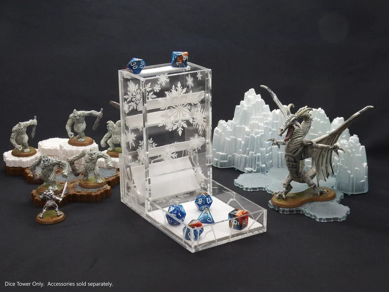 Traveler 2.0 Dice Tower - (Frost / Ice / Snow / Frozen / Winter) - Limited Edition - DnD - GoT - Tabletop
