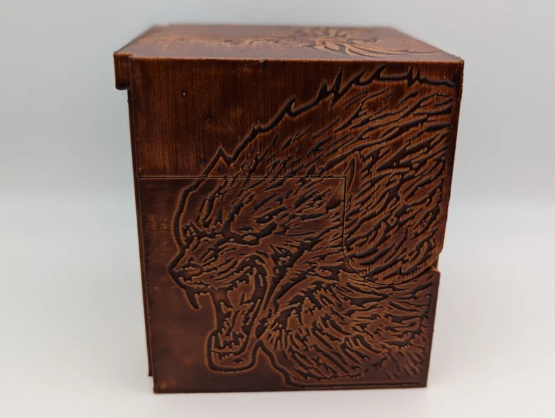 Hand-Stained Rising MTG Commander Deck Box by 3Sisters3dCreations