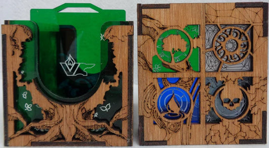 Witch-Maw - Green / White / Blue / Black Commander Deck Box by Vulcan Forge