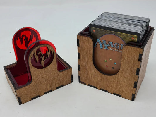 Red Standard Deck Box by Vulcan Forge